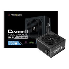 마이크로닉스 Classic II 풀체인지 750W 80PLUS 스탠다드 ATX3.1 PC 컴퓨터 파워 서플라이 이크로닉스 Classic II 풀체인지 750W 80PLUS 스탠다드 ATX3.1 PC 컴퓨터 파워 서플라이