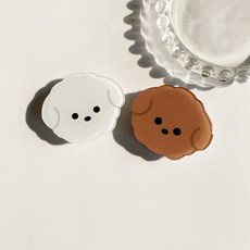 귀여운 캐릭터 스마트톡 핑거그립 스마트폰 거치대 동물그립톡(무료배송), 갈색강아지