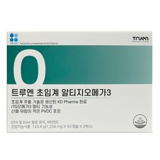 트루엔알티지오메가3 초임계 1256mg x 50캡슐 x 2개입 초록이, 50정, 2개