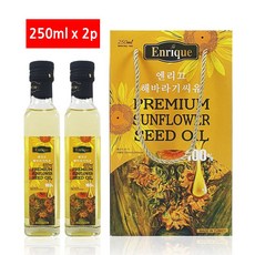 엔리끄 해바라기씨유 유리병 선물세트 [250mlX2P], 2개, 250ml