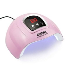UV LED 네일 램프 54W 전문 드라이어 젤 폴리쉬 라이트 3 타이머 설정의 큐어링 자동 센서가 장착된 아트 도구 LCD 디스플레이, Sunx4, 1개