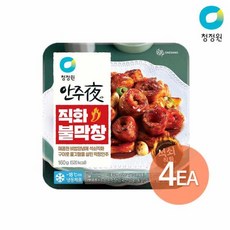 [청정원] 안주야 직화 불막창 160g x 4개, 청정원 안주야 직화불막창 160g