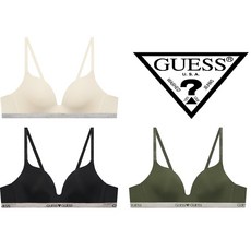 게스 속옷 언더웨어 실버밴디드 심플한 노와이어 브라 3종택1 GBWBR743 UAG089 PHS142