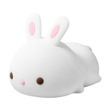 Royalways 귀여운 토끼 야간 조명 토끼 밤 빛 KidsToddler 색상 변경 베이비 보육 야간 조명 장식 어린이 선물 소년, 94x144x104mm, 리모컨 없음, 실리콘