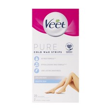 비트 퓨어 민감성 레그 앤 바디 왁스 스트립 20매 Veet Wax Strips Sensitive, 1개