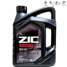 오일마트 지크 SK ZIC X8000 CK-4 10W40 4리터 유로6 디젤 합성엔진오일, 1개