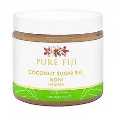 Pure Fiji Coconut Sugar Rub - Organic Exfoliating Sugar Scrub for Body Noni 15, 단일상품
