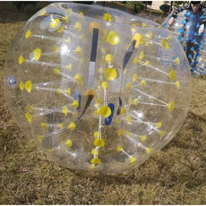 워킹볼 버블슈트 범퍼볼 에어범퍼 에어바운스 풍선범퍼공 에어볼 PVC 소다깜, 대형 (신장1.6m 이상), 1개, Yellow