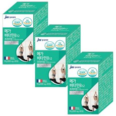 JW중외제약 비타민 B12 프리미엄 300mg 단일 영양제 엽산대사에 필요, 60정, 3개