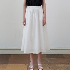 아워코모스 comos 1096 detachable pocket cotton shirring skirt (white)
