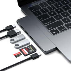 사테치 USB C타입 7in1 맥북 에어 프로 멀티 허브 슬림, 단품