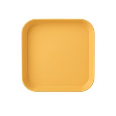 현대 PP 플라스틱 접시 접시 둥근 사각형 모양 6 인치 접시 피클 접시 플라스틱 스낵 케이크 트레이 식탁 쓰레기 접시, 노란색 사각형, 1개
