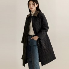 [66-120] 아룬 4온스 퀄팅 카라 코트