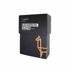 ETCHR Professional Black Drawing Pens - 16 Black Fineliner Pen/483055, 상세내용참조