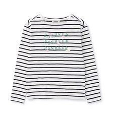 레노마키즈 여아용 슬럽 스트라이프 티 R2415T147