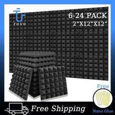 소음차단 계란판 방음재 TOUO방음 어쿠스틱 폼 패널 61224 Pcs 벽 스튜디오 방음 KTV 룸, 31.Blue Medium Density6 Pcs W