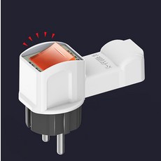 현대일렉트릭 과부하차단 스위치 플러그 HSP-2 기타 전기설비부자재, 1개, 8.2cm, 백색