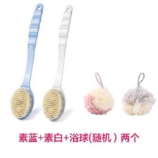 때타월 샤워 때밀이수건 때밀기 소프트브러시 목욕브러쉬 때장갑 브러쉬긴손잡이 샤워타올 부드러운모 브러시 샤워볼 매직기기 각질제거, T10-소람+소박화이트+샤워볼 랜덤 2개, 기본