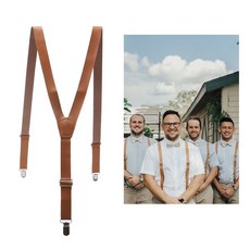 118**2.2cm 멘스 워먼스 PU 가죽 멜빵 Y 백 레트로 브레이스 특수 오카션 웨어 클립 남성 멜빵스