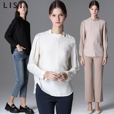 리스트 [리스트(LIST)] 러플 카라 볼륨 슬리브 블라우스