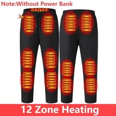 남녀공용 열 바지 3 가지 온도 모드 가열 신축성 허리 USB 5V 스키 낚시 오토바이, 4XL