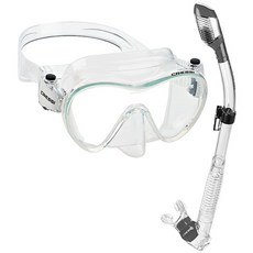 Cressi 이탈리안 부티크 컬렉션 스쿠버 스노클링 다이빙 마스크, 투명