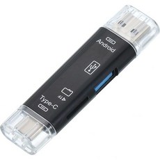 MECCANIXITY 휴대폰 OTG 리더기 블랙박스 스마트폰 패드 컴퓨터 노트북용 MECCANIXY Type C to 카드 리더 ABS USB 5 in 1 플래시 디스크 외장, 1개