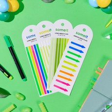 썸잇 롱 인덱스 플래그 화살표 밑줄 투명 스티커 파스텔 책 독서, 화살표인덱스플래그