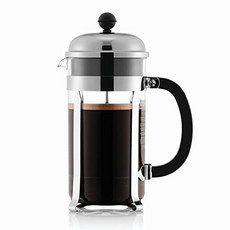 Bodum 1928-16US4 Chambord French Press Coffee Maker 크롬 프렌치 프레스 커피 메이커 1L, 1개, 34 Oz.