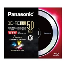 Panasonic 파나소닉 녹화용 2배속 블루레이 단면 2층 50GB (재작성) 10매 LM-BE50C10BP
