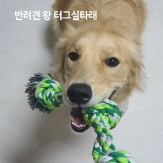 [슈퍼보드] 강아지 반려견 소 중 대형견 터그놀이 실타래 치실 애착장난감, A타입(왕터그실타래)알록달록, 1개