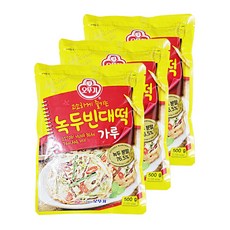 오뚜기 녹두빈대떡 가루 500g 3개 녹두분말 해물녹두전
