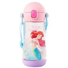 홈앤키즈 디즈니 더보틀 원터치 어깨끈 트라이탄 물통 470ml 인어공주 유치원 어린이집 유아 어린이 초등학생 여아 물병 보틀 단체선물, 더보틀원터치어깨끈트라이탄물통(인어공주), 1개, 더보틀원터치어깨끈트라이탄물통 인어공주