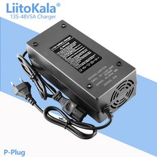 퀄컴 LiitoKala-48 v5a 12V/24V/36V/48V 6/7/10/13 시리즈 18650 리튬 배터리 충전기 2A 스마트, 10 54.6V5A-3PIN, 1개