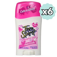 레이디스피드스틱 Teen Spirit Pink 데오드란트 x 6, 39.6g, 6개 - 스피드스틱