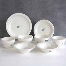 시라쿠스 뉴욕 킹스인 2인 식기세트 신혼부부 그릇세트 8P 4colcor, 화이트, 1개