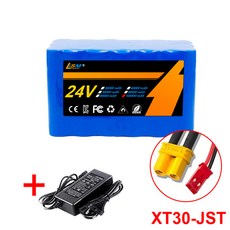 24V 배터리 팩 7S3P 18650 리튬 이온 100Ah 20A 밸런스 BMS 29.4V 2A 충전기 포함, 04 100Ah-CRA-XT30-JST, 1개