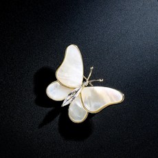 하이 엔드 천연 자개 나비 브로치