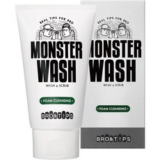 일본직발송 6. BRO AMP; TIPS (브로 앤 팁스) BRO T! PS MONSTER WASH 몬스터 워시 폼 클렌징 (120ML) 한