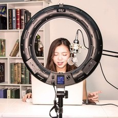링 조명 라이트 유튜브용 뷰티 라이트링 패드, 블랙, 18인치