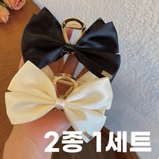 더지니유 리본 집게머리핀 2종 세트