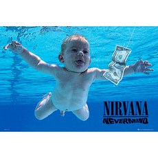 LP1417 Nirvana Nervermind 61X 91 음악포스터 포스터액자 인테리어소품 유니크한분위기, 포스터만, 본상품