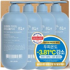 바이아우어 맥주효모 81만PPM 단백질 쿨 탈모 샴푸, 1017ml, 4개