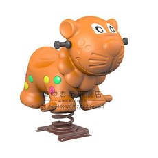 스프링 목마 어린이집 흔들 리어카 용수철 목마 시소, B, 1개