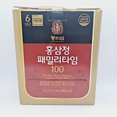 동의삼 홍삼정패밀리타임100포 부모님선물 쇼핑백포함/GV, 10g, 100개