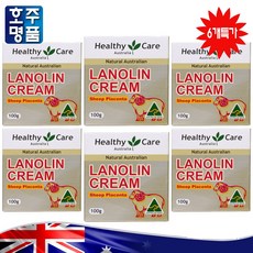 프리미엄 호주산 Healthy Care 순수한 라놀린 양 태반 크림 100g 6통 특판, 6개