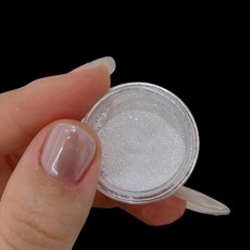 화이트 크롬 네일 파우더 2개 펄 네일 크롬 파우더 매직 클리어 미러 효과 네일 글리터 화이트 쉬머 피그먼트 더스트 네일 아트 디자인용
