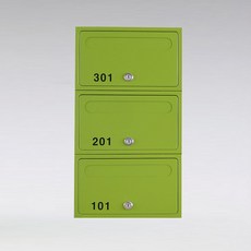 [원진엘앤비] 3단1열 (M타입) 그린 연결형 다세대우편함 빌라우체통