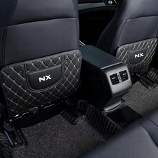 렉서스 NX NX200 NX300 NX200t NX300h NX350H 용 자동차 액세서리 어린이 발차기 방지 패드 뒷좌석 내부 보호 2 개, [01] Black Color 2Pcs, 2개