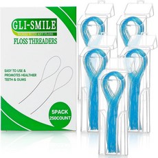 치실 스레드 교정 교정기 치아 건강 유지를 위한 클린 액세스 도구 250개 포함, 250 Count, 1개